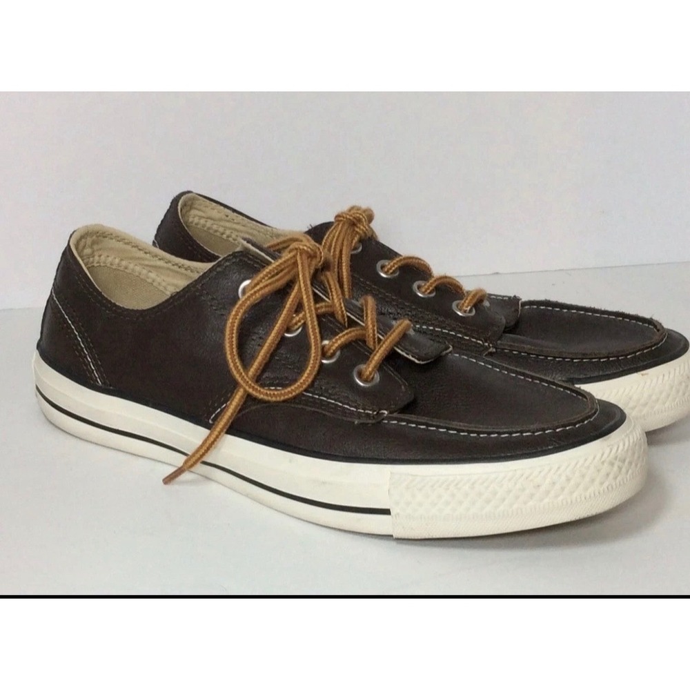Converse Chuck Taylor All Star Sneakers Mens 11 Brown Leather Boat Shoe 130138C
